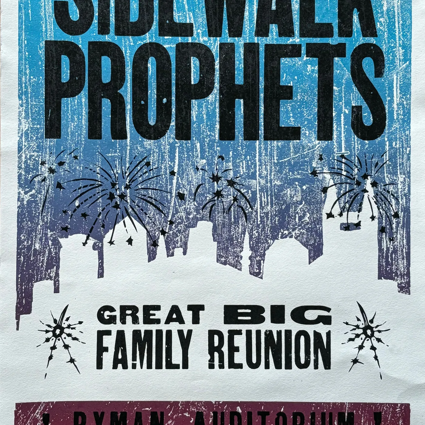 Sidewalk Prophets Ryman Hatch Print