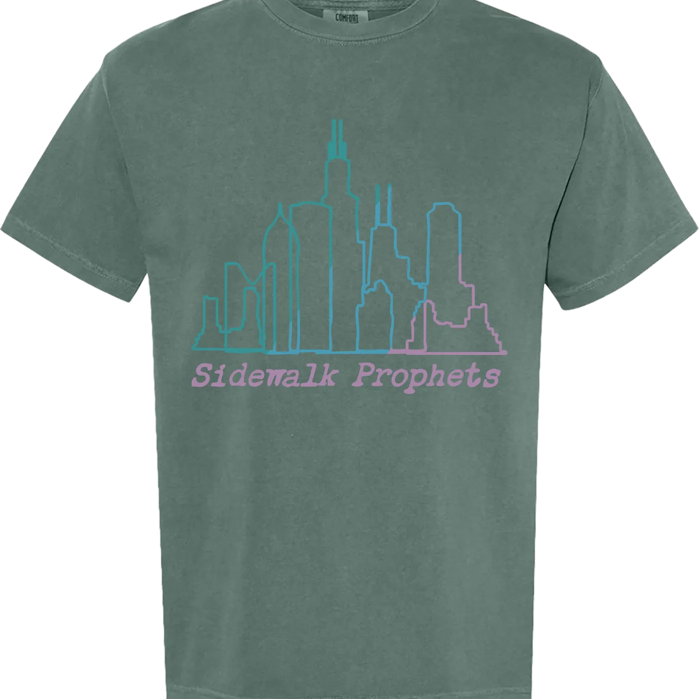 Sidewalk Prophets Looking Up Chicago Skyline Lyric Tee (Pre-order)