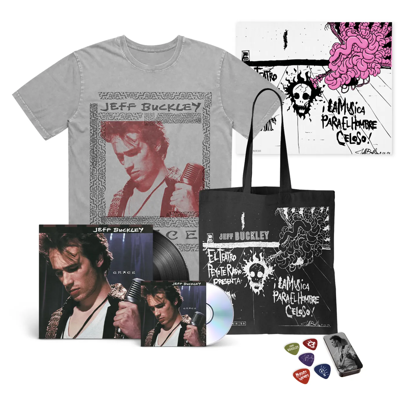 Jeff Buckley Grace 25th Anniversary Tee + Tote + CD or LP