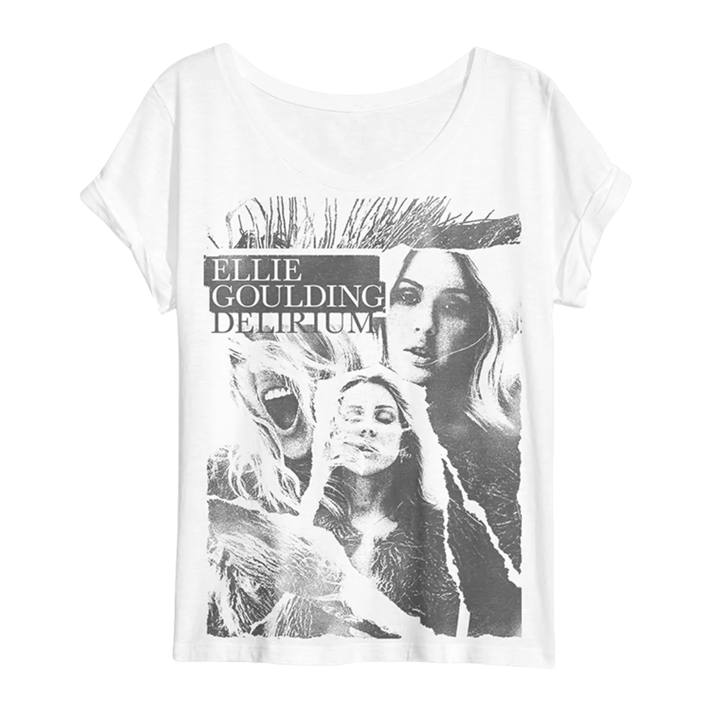 Ellie Goulding Delirium Faces Ladies Tee