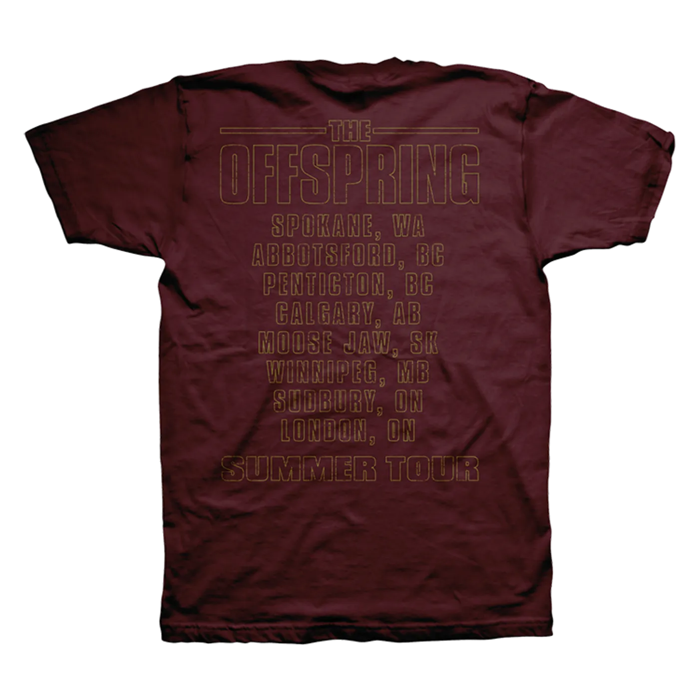 The Offspring Maroon Wings Canada Tour Tee