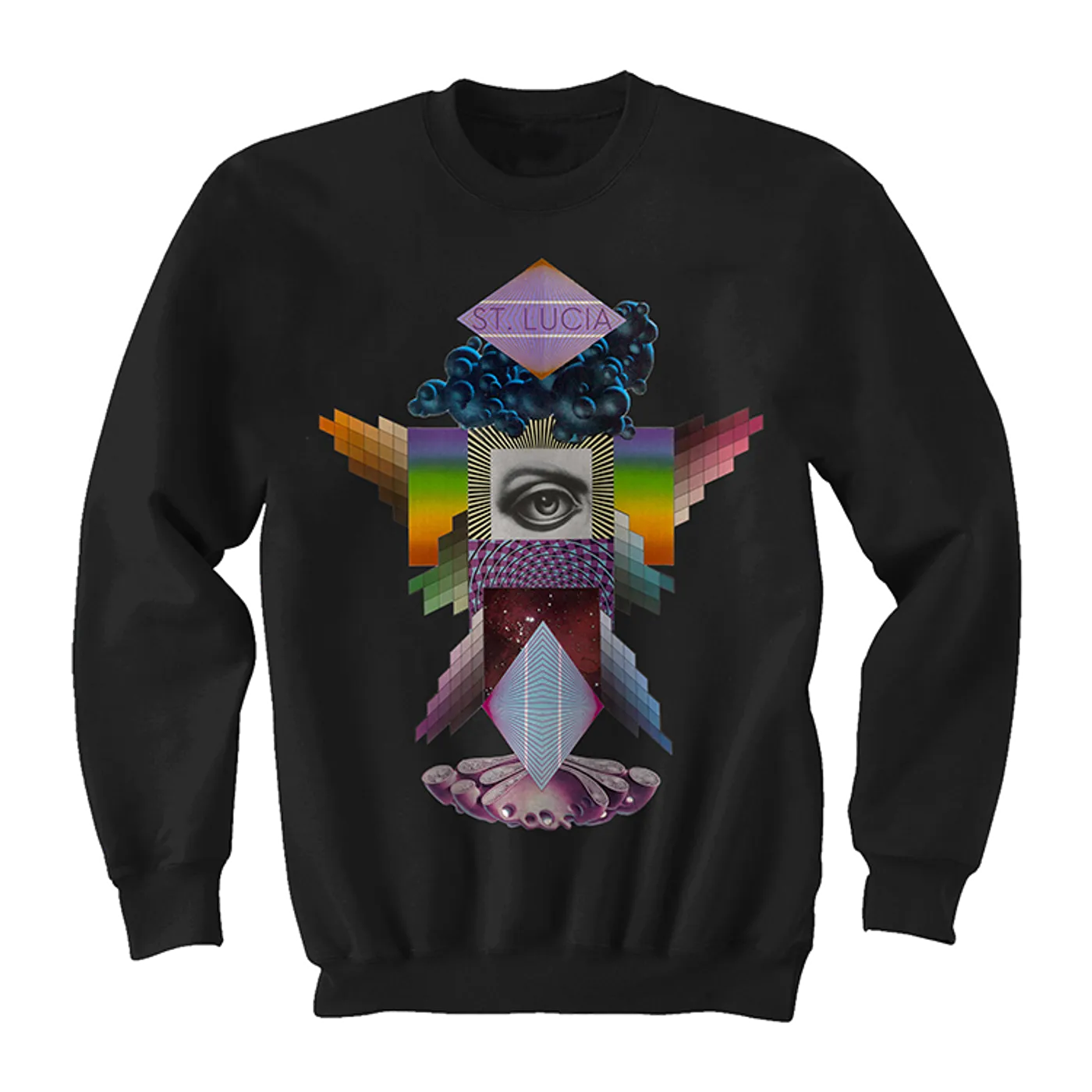 St. Lucia Black Rainbow Eye Pullover