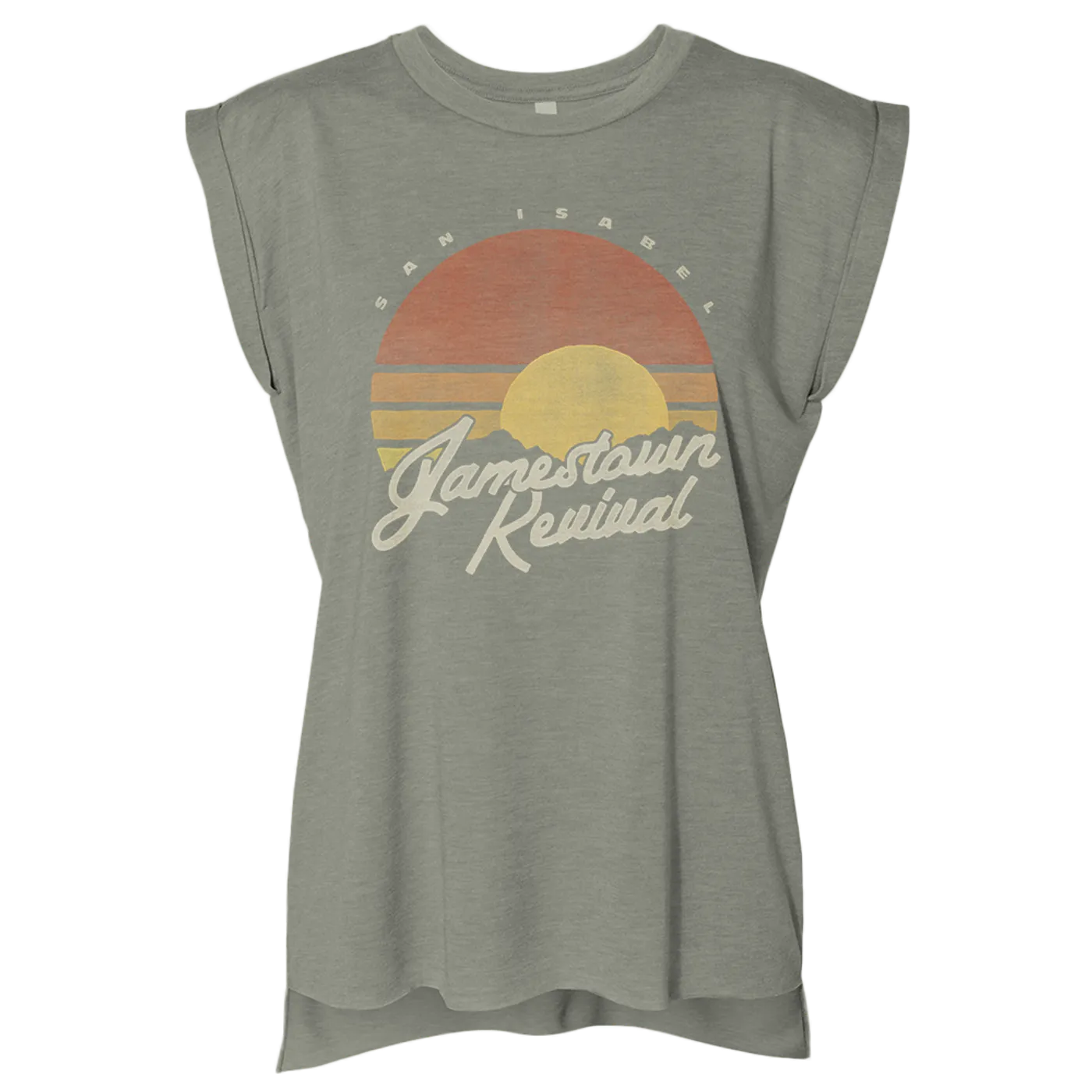 Jamestown Revival Womens High Low Sunset Tee