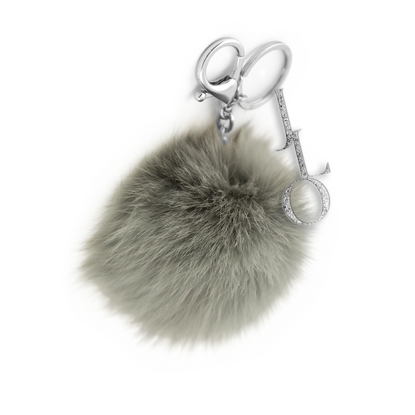 Jennifer Lopez JLO Gray Poof Keychain