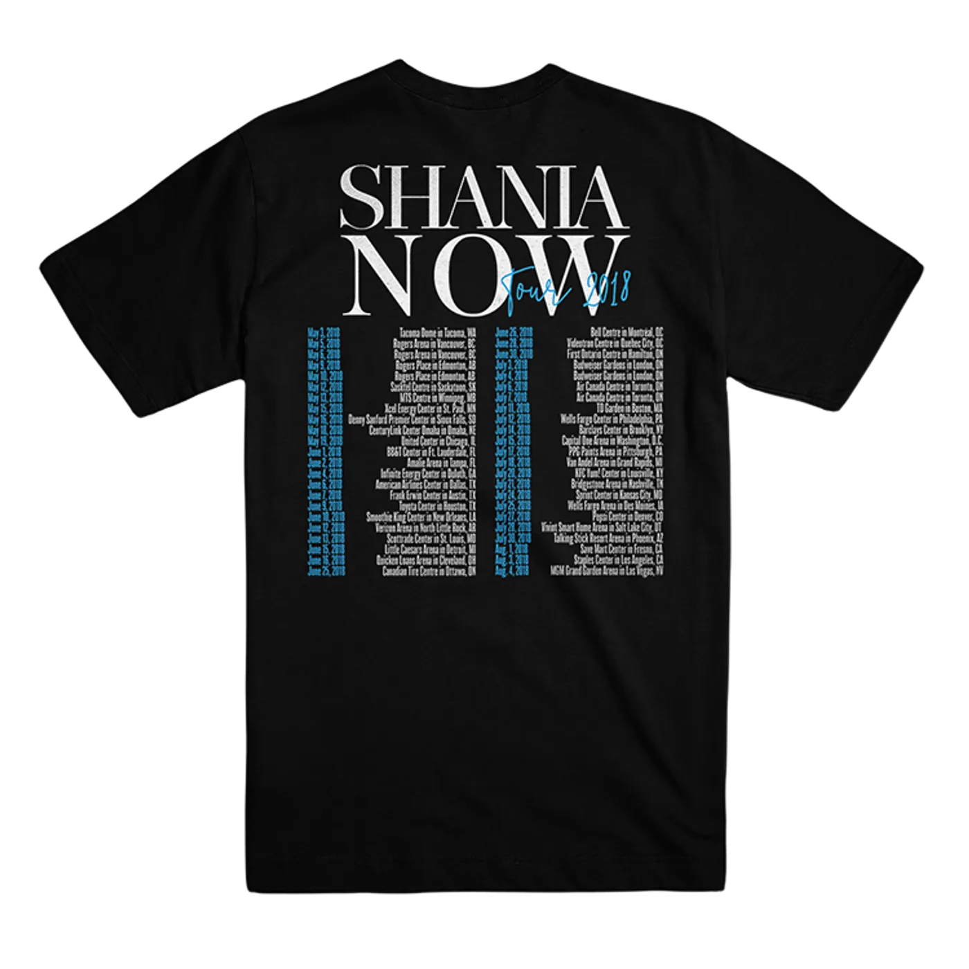 Shania Twain NOW Tour Dateback Tee