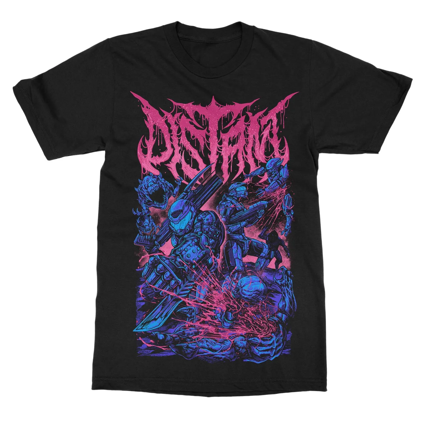 Distant " Doom Guy x Master Chief" T-Shirt