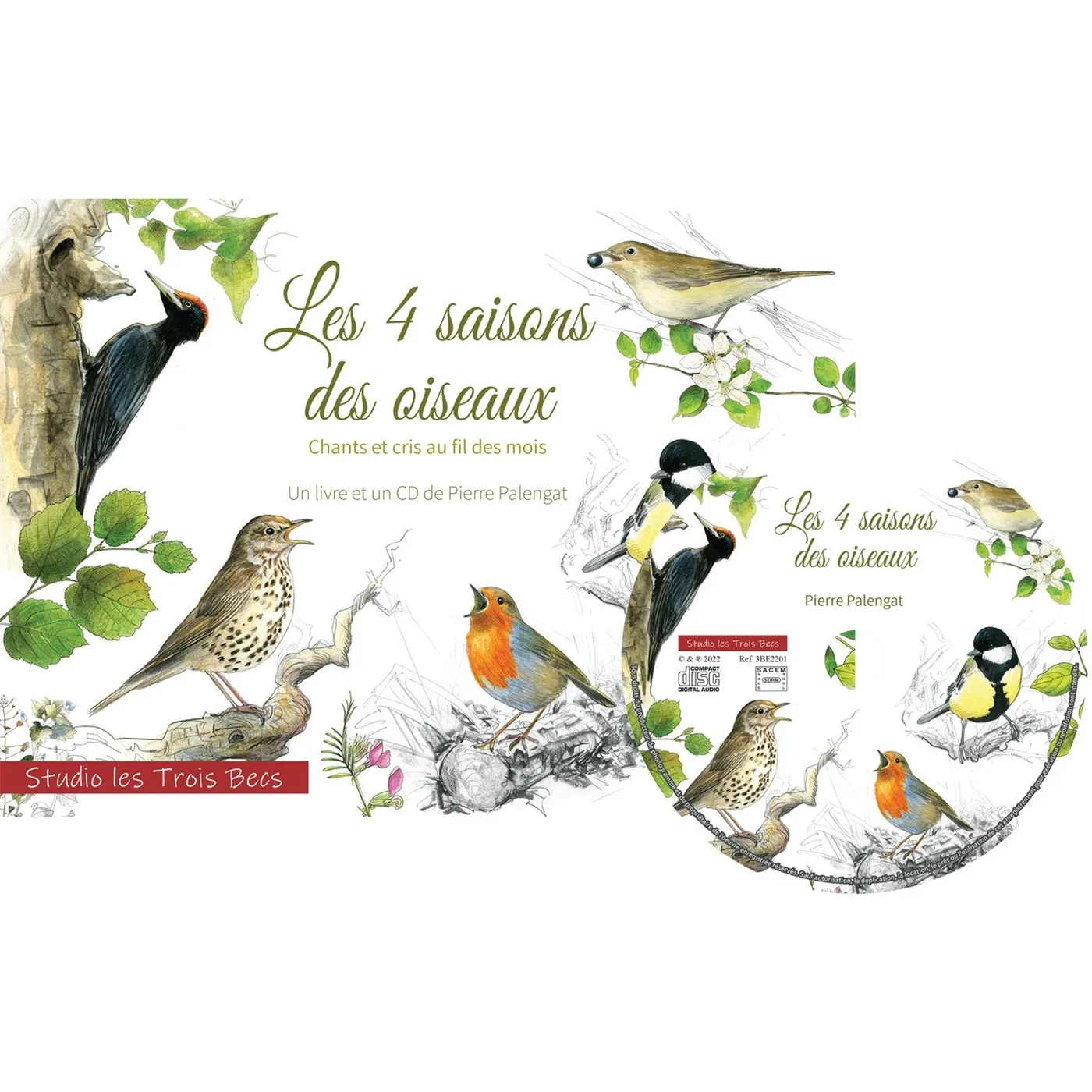 LES 4 SAISONS DES OISEAUX - STUDIO LES TROIS BECS (LIVRE CD)