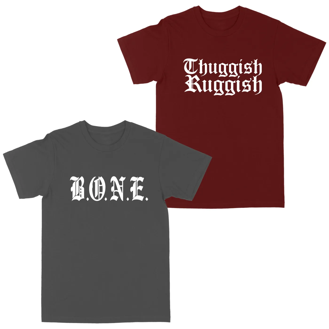 Bone Thugs-N-Harmony BTNH Tee Bundle Pack "Burgundy & Heavy Metal"