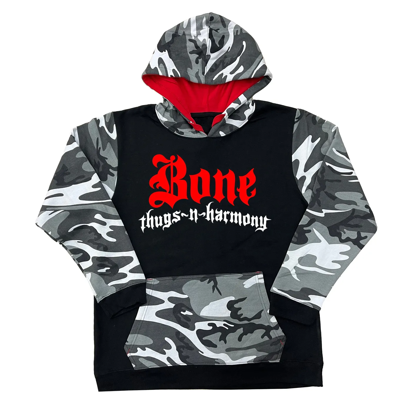 Bone Thugs-N-Harmony Greatest Hits "Grey Camo/Black/Red" Hoodie