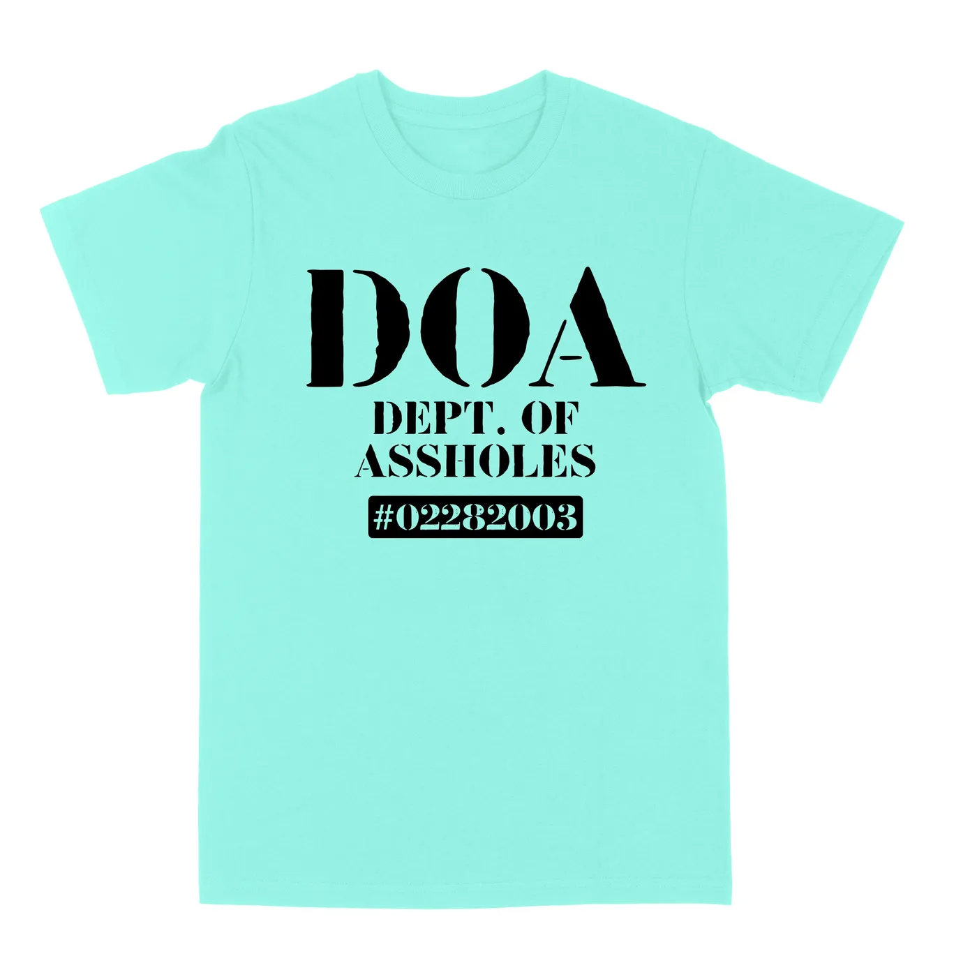 TraeMerch Department of Assholes "Black Logo" Celadon Shirt