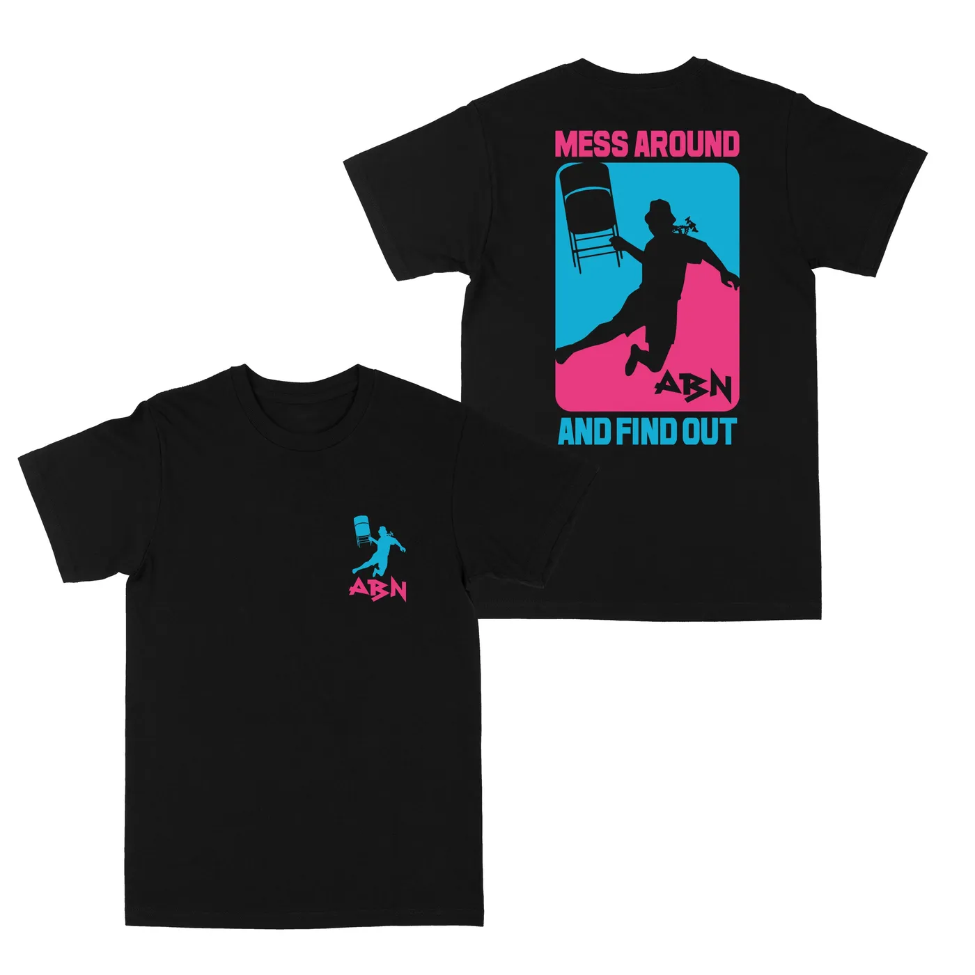 TraeMerch Mess Around "Turquoise / Pink" Black Tee