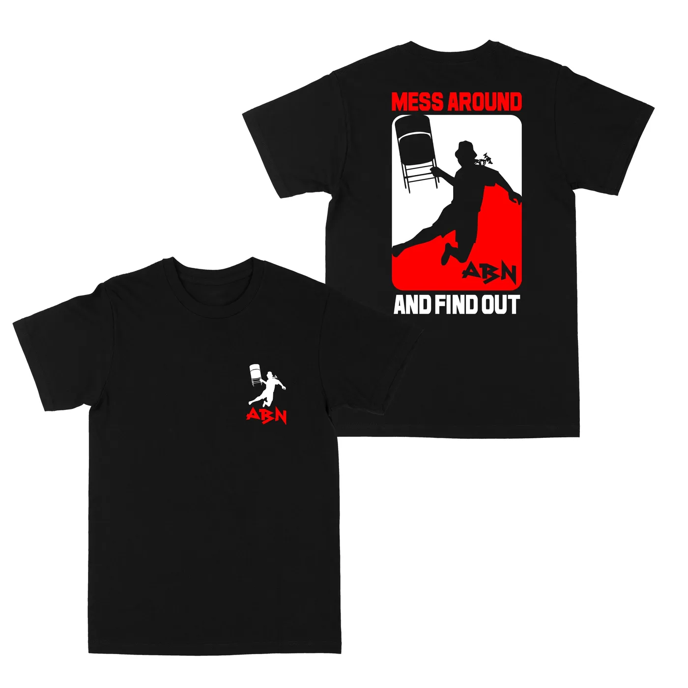 TraeMerch Mess Around "White / Red" Black Tee