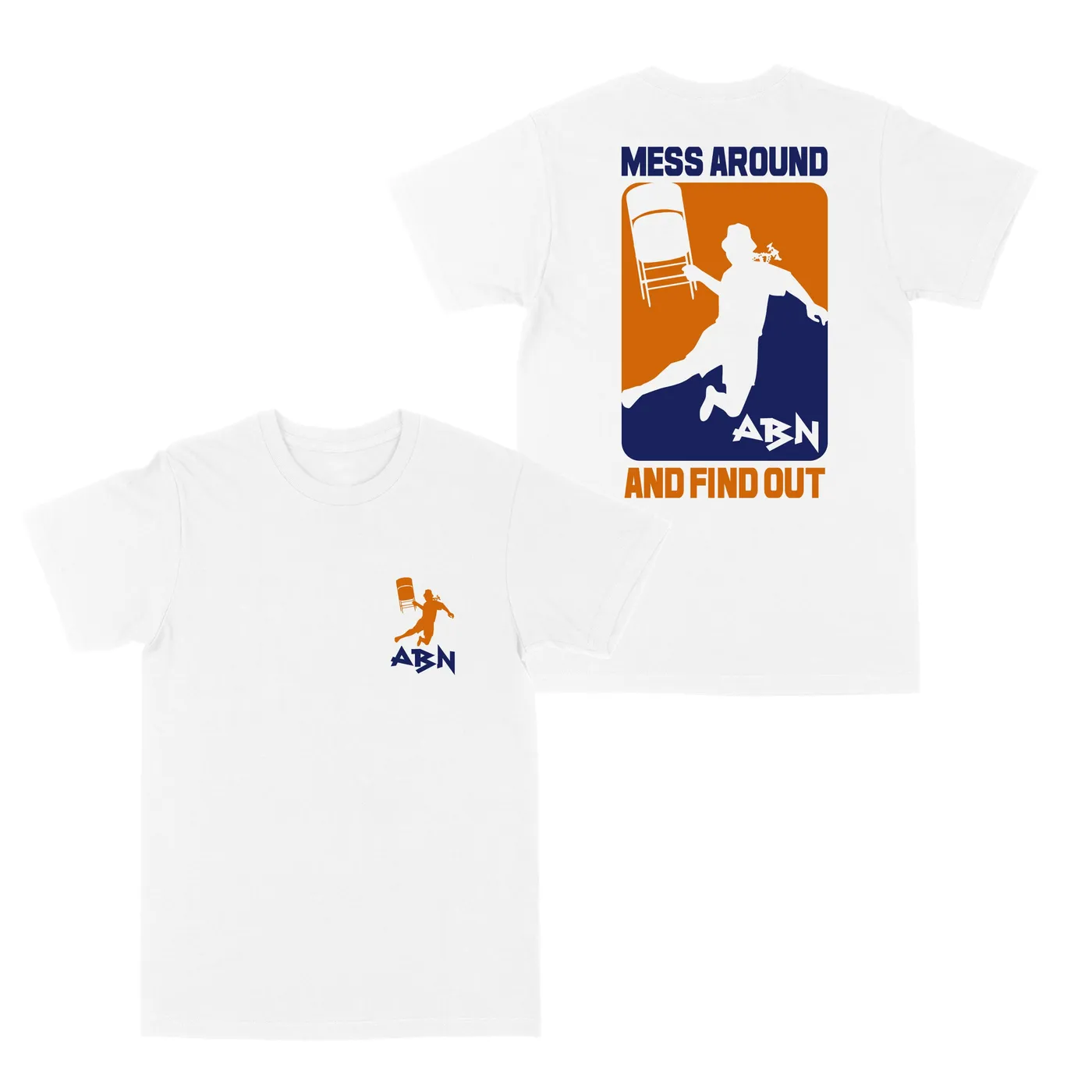 TraeMerch Mess Around "Orange / Navy" White Tee