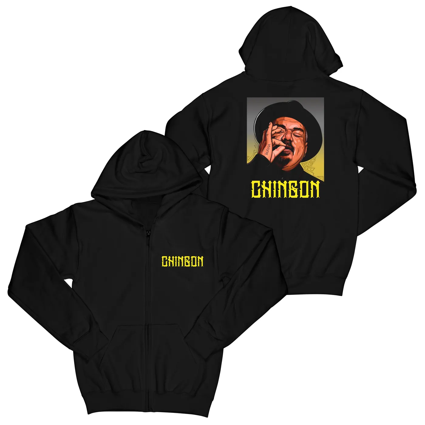 George Lopez Urban Aztec "Black" Zip Up Hoodie