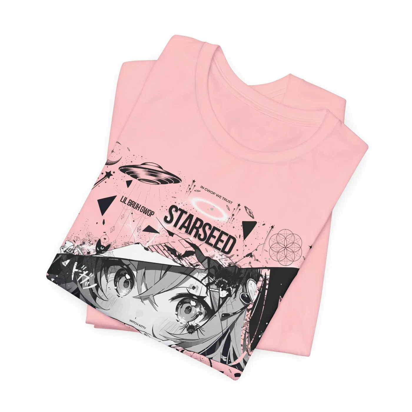 Lil Bruh Gwop STARSEED IN GWOP WE TRUST TEE - BLACK/MULTI COLORS