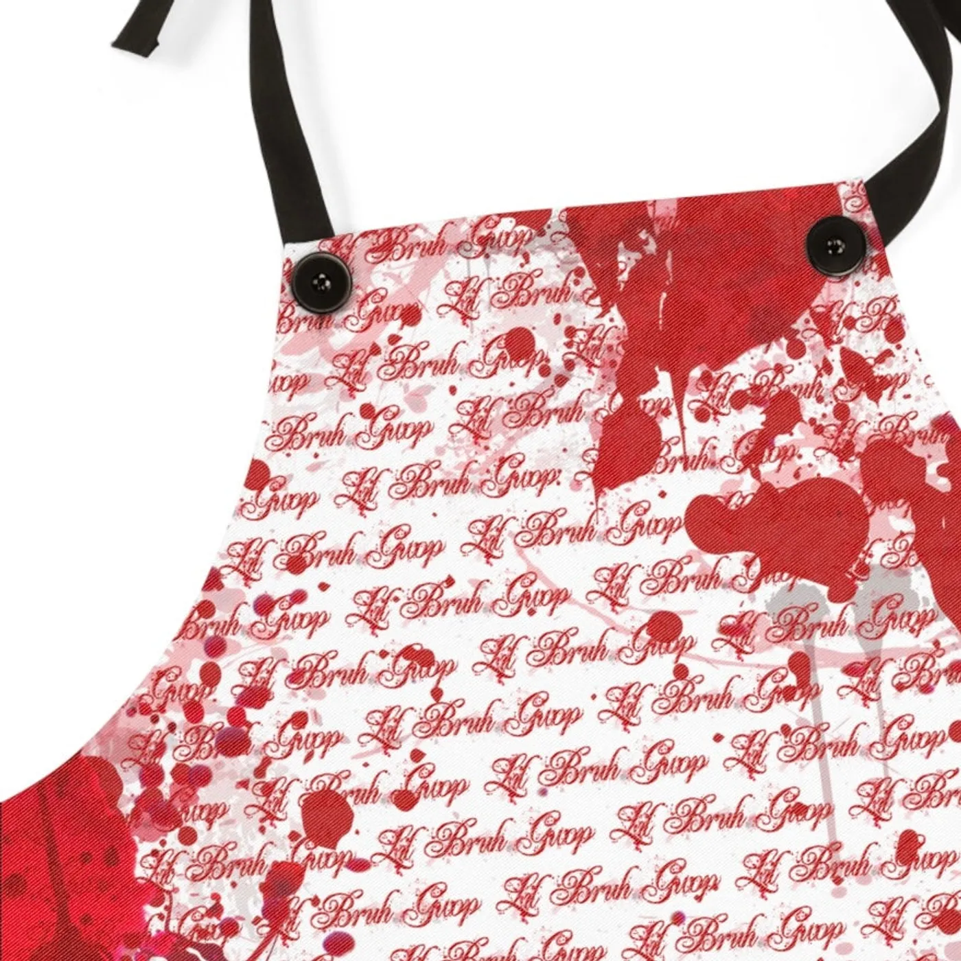 Lil Bruh Gwop BLOOD SPLATTER SCRIPT APRON