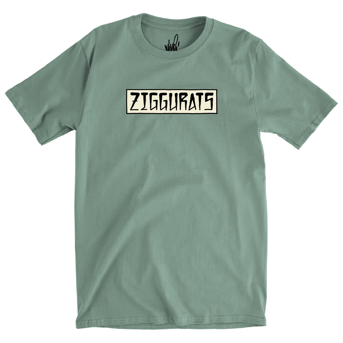 Mike Shinoda Ziggurats Sage Green Cover Tee