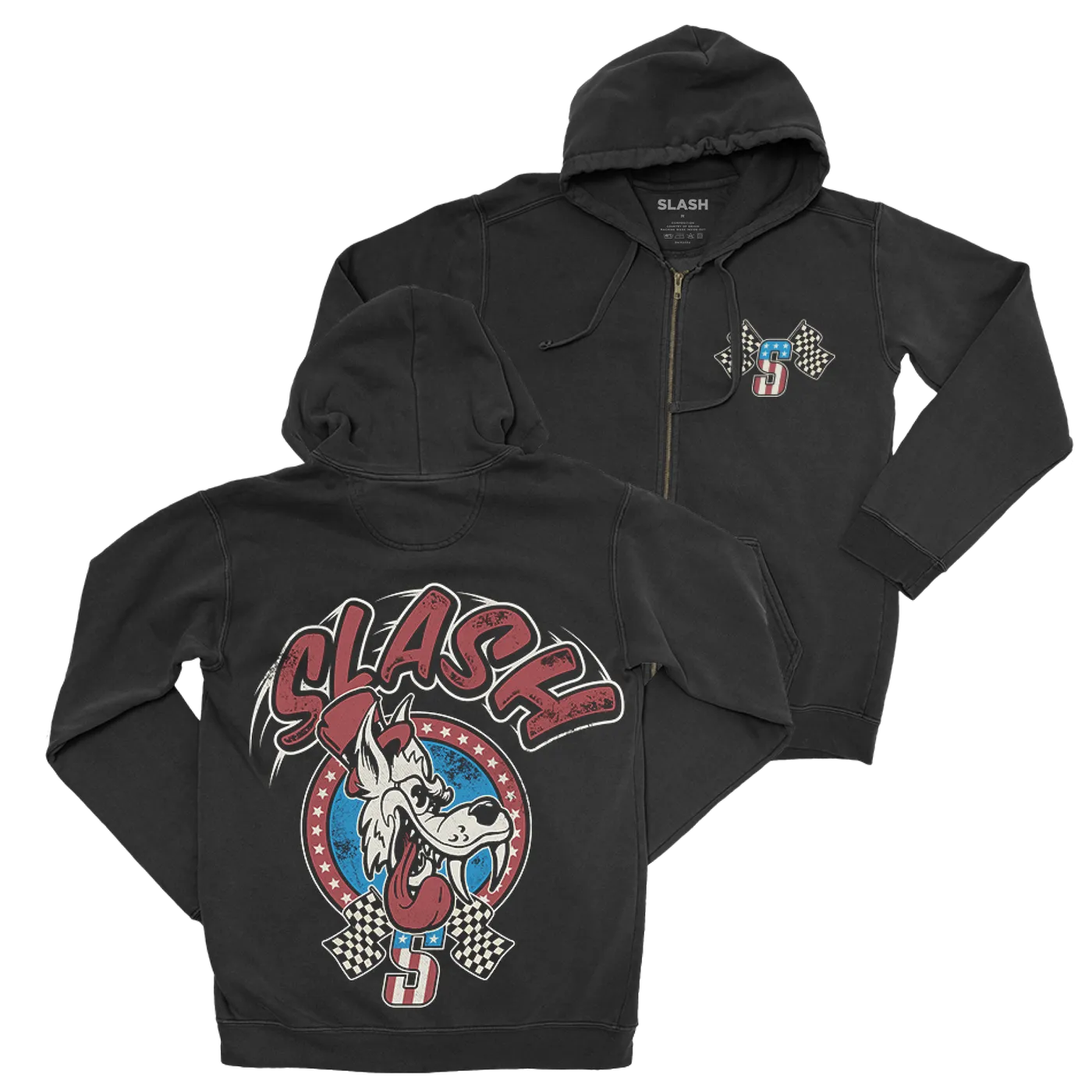 Slash Big Bad Wolf Black Zip Hoodie