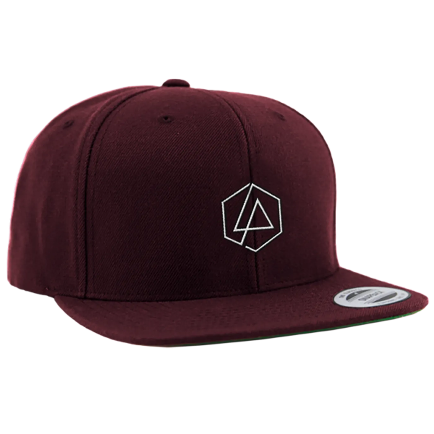 Linkin Park LP Hex Logo Maroon Snapback Hat