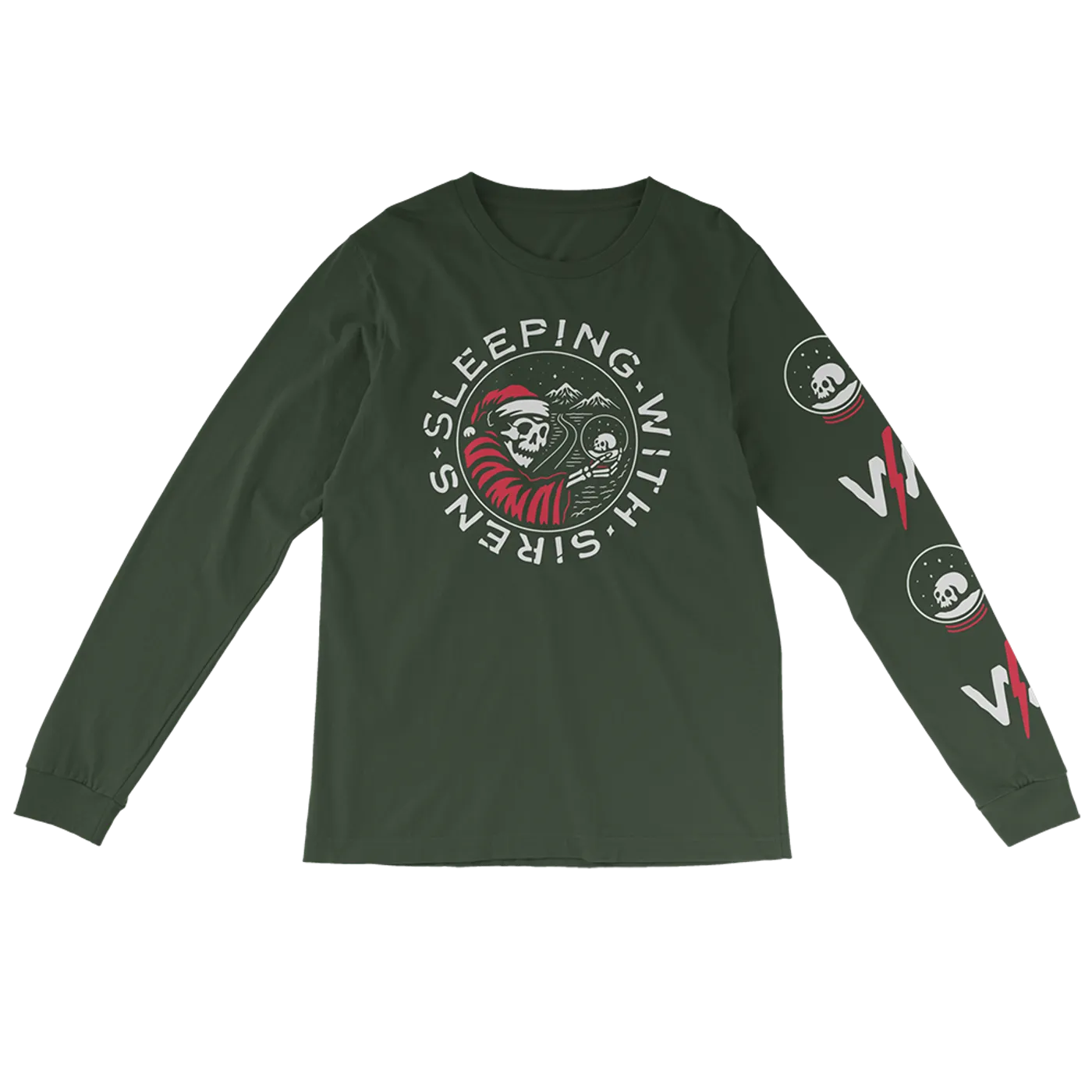 Sleeping With Sirens Green Xmas Long Sleeve
