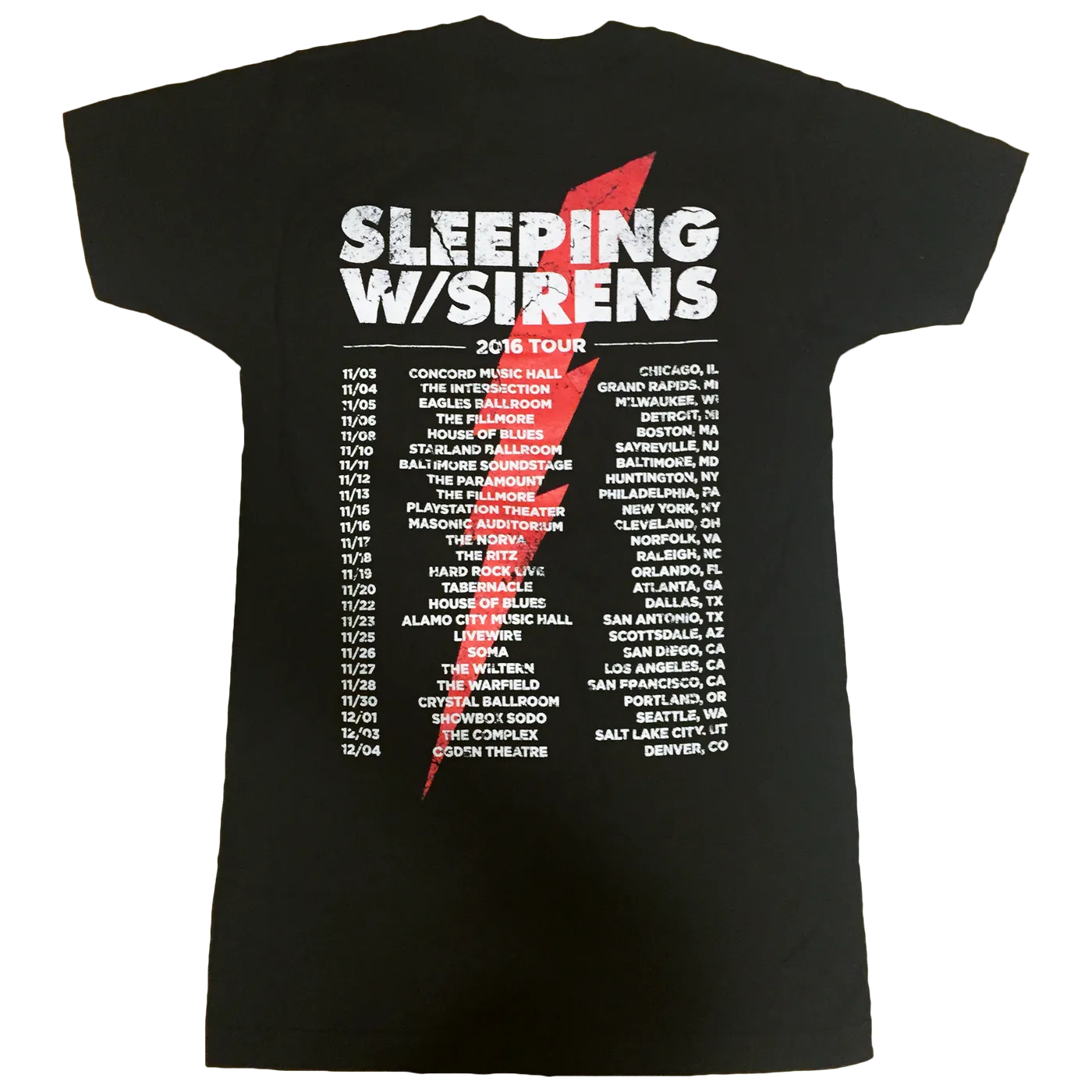 Sleeping With Sirens Voltage 2016 Tour Tee