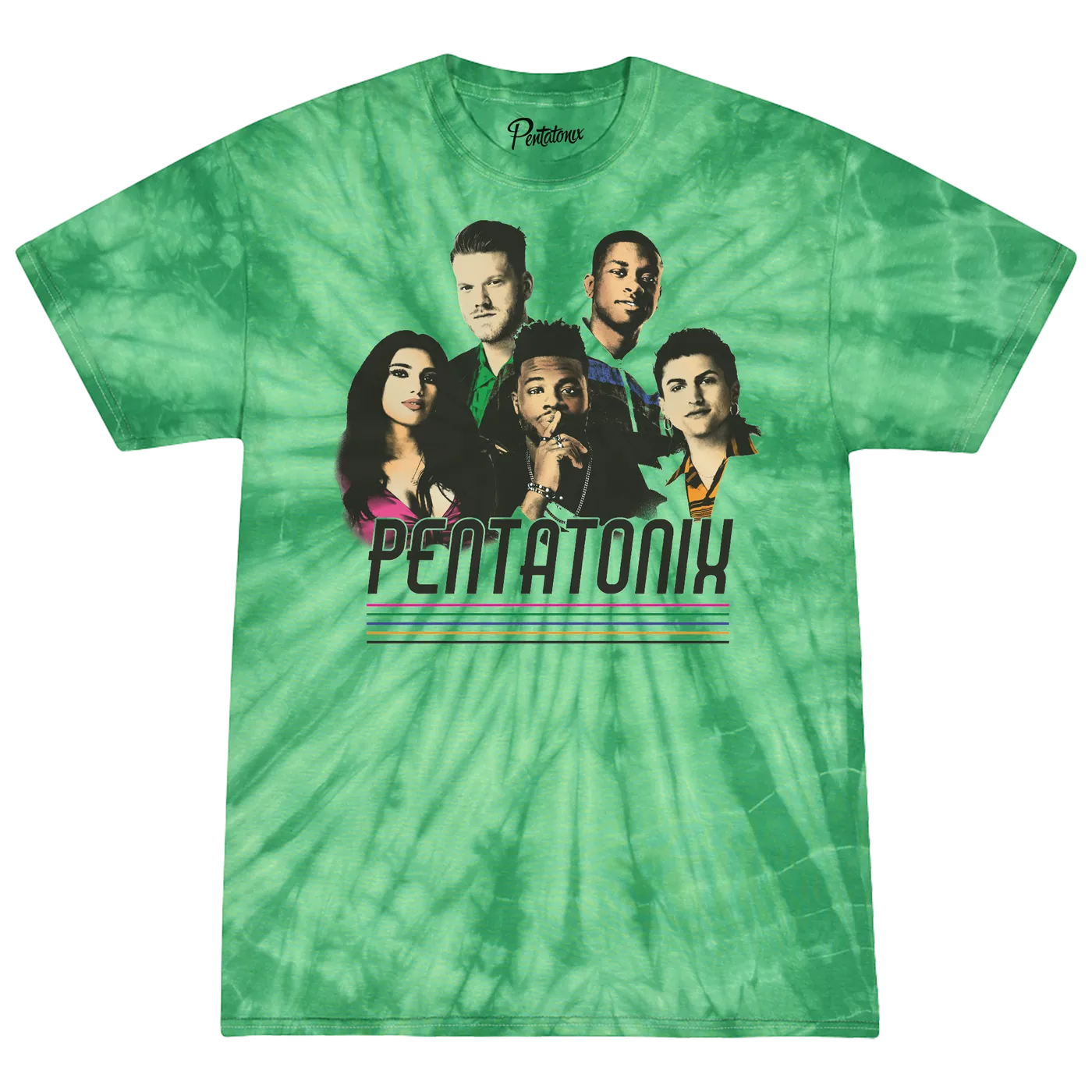Pentatonix Green Tie Dye Group Tee