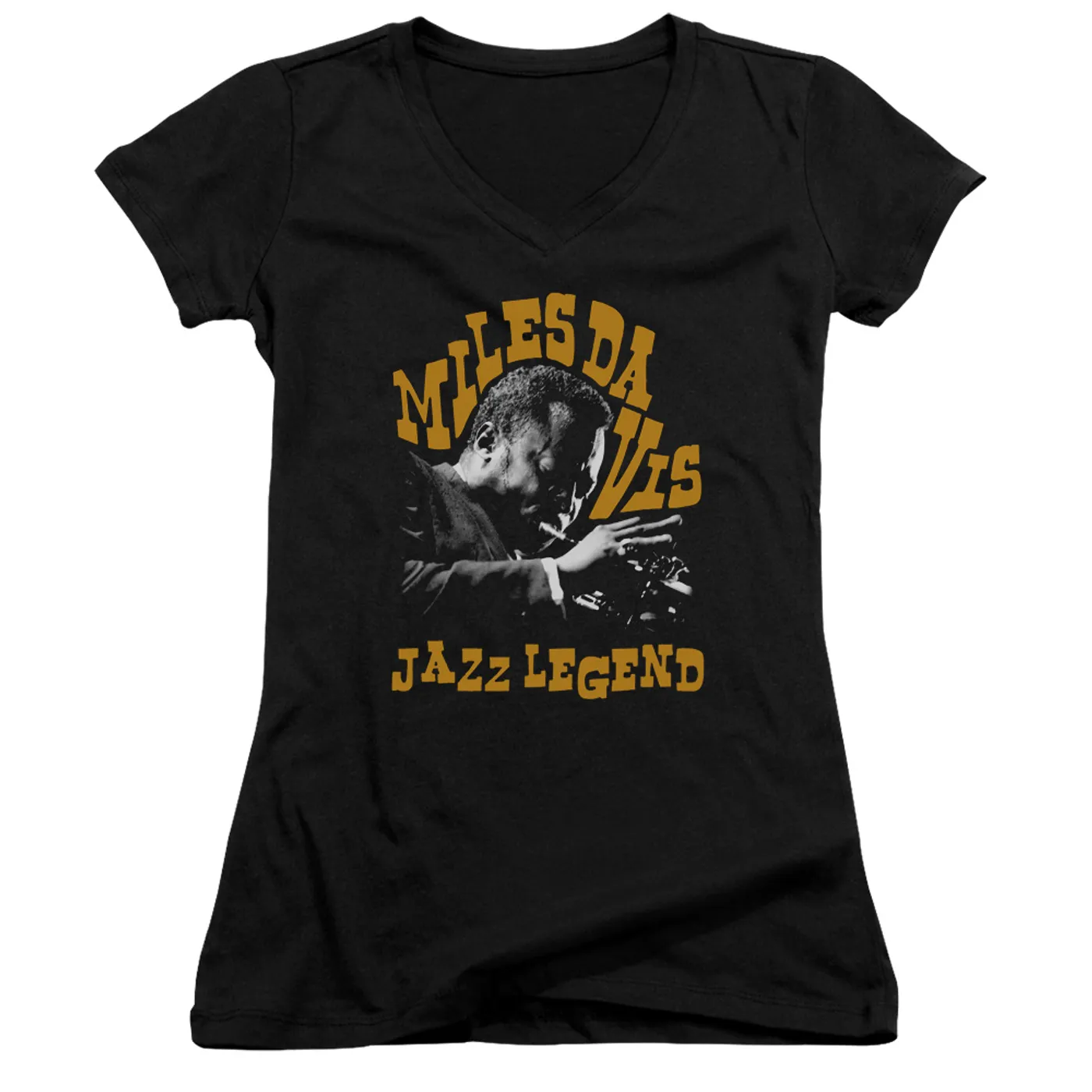 Miles Davis Junior's V-Neck Shirt | JAZZ LEGEND Junior's Tee