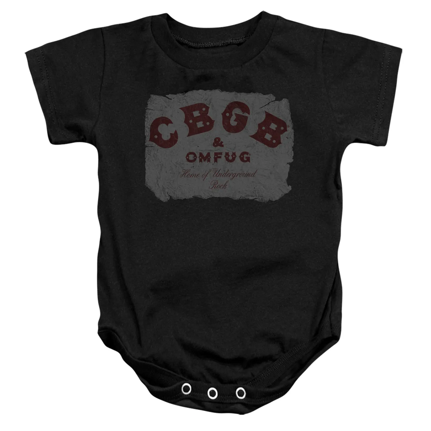 Cbgb Baby Onesie | CRUMBLED LOGO Infant Snapsuit