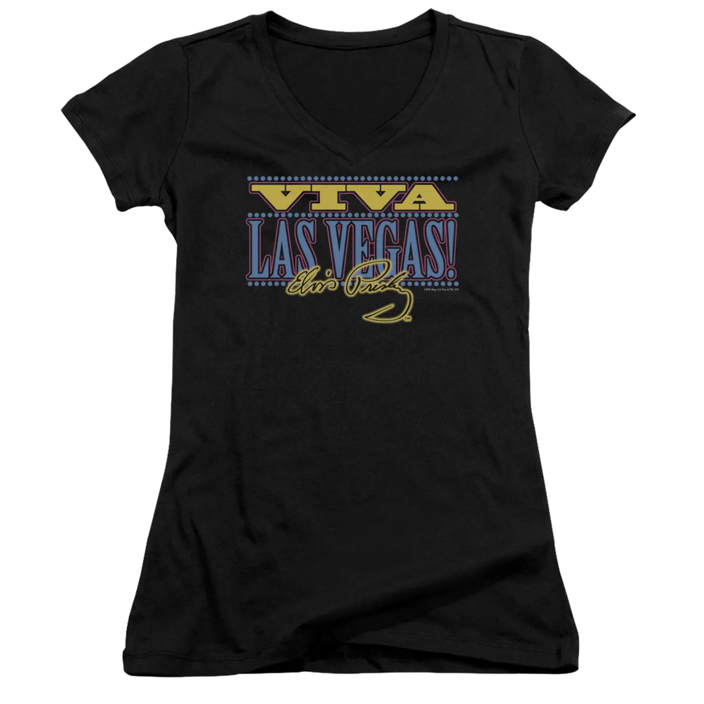 Elvis Presley Junior's V-Neck Shirt | VIVA LAS VEGAS Junior's Tee