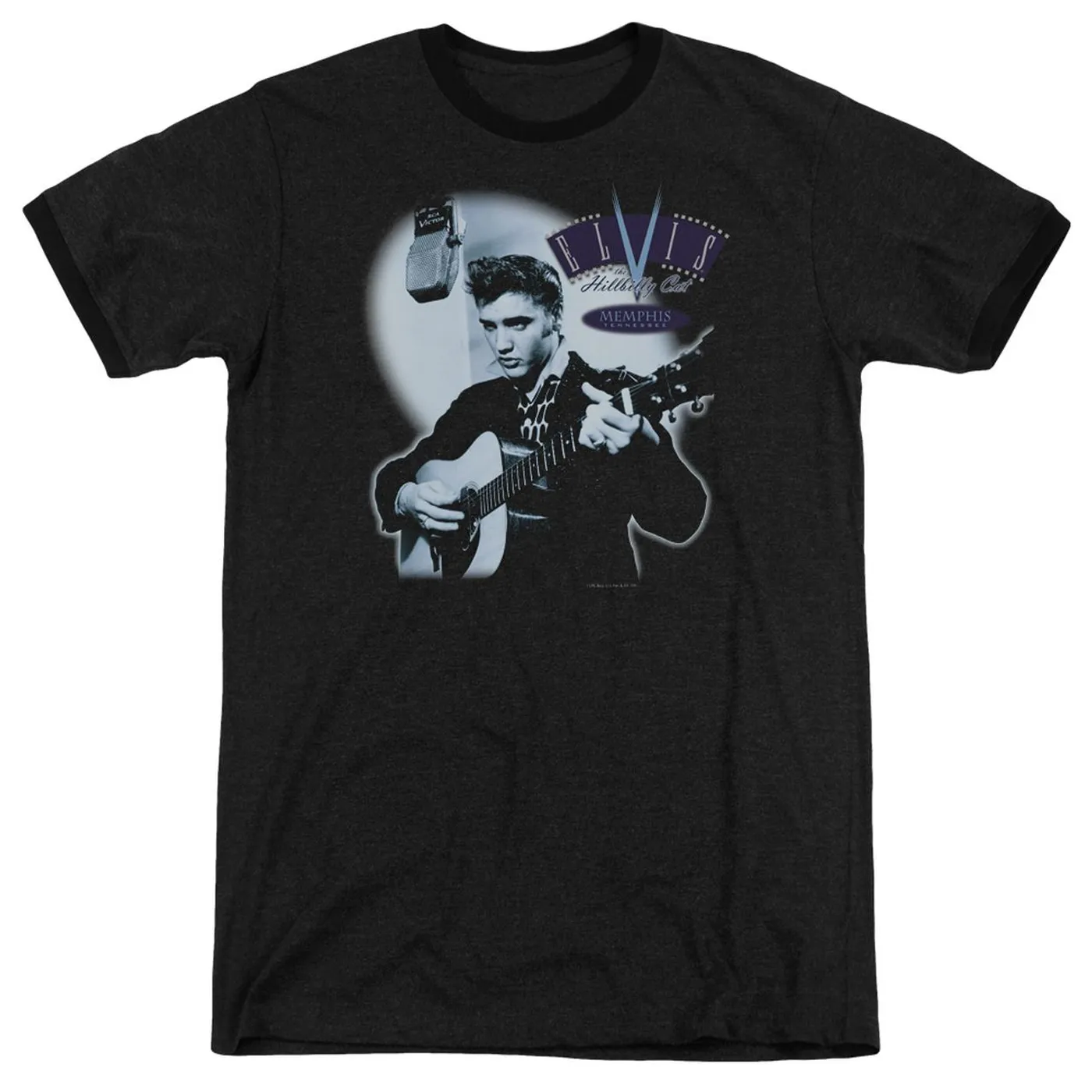 Elvis Presley Shirt | HILLBILLY CAT Premium Ringer Tee
