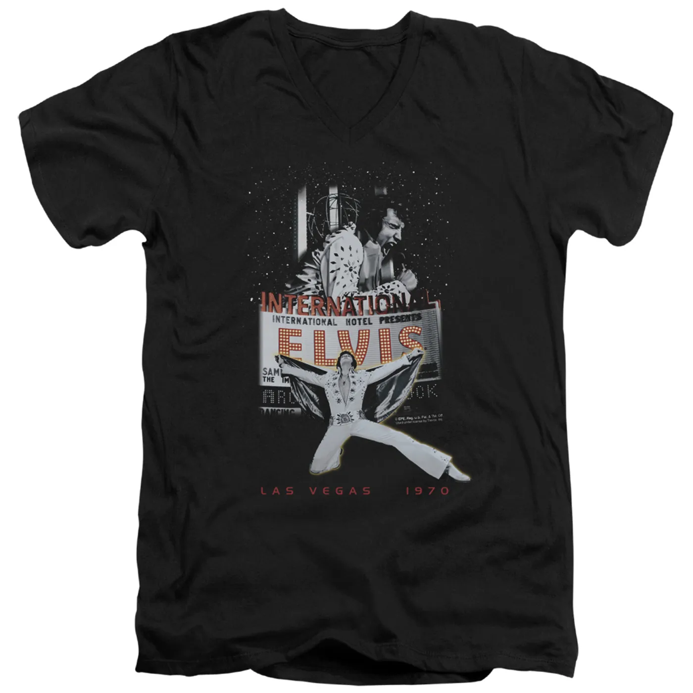 Elvis Presley T Shirt (Slim Fit) | LAS VEGAS Slim-fit Tee