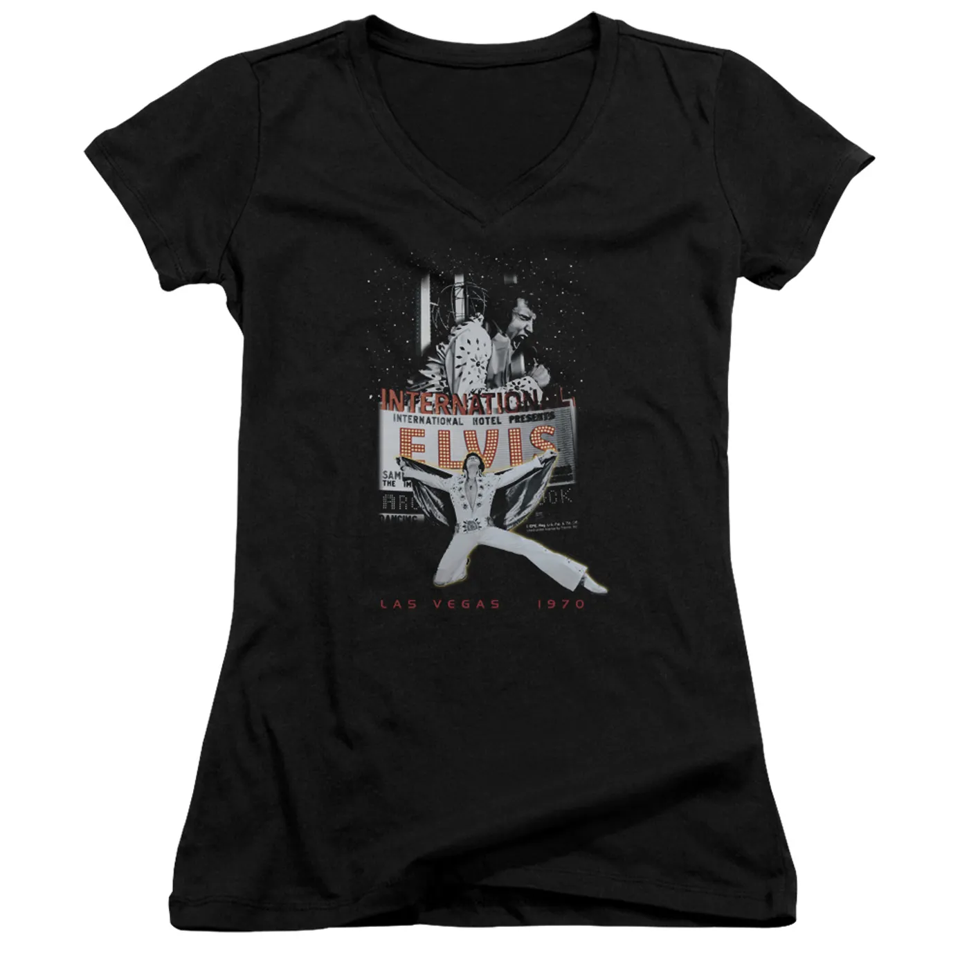 Elvis Presley Junior's V-Neck Shirt | LAS VEGAS Junior's Tee