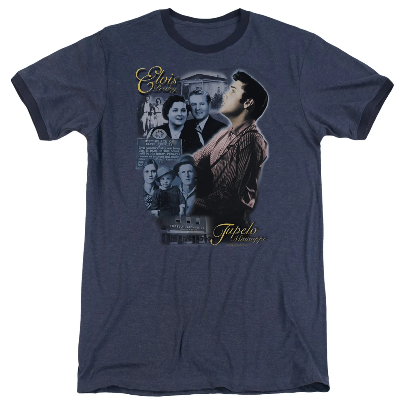 Elvis Presley Shirt | TUPELO Premium Ringer Tee