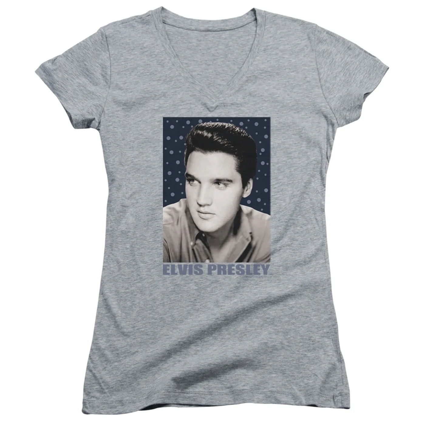Elvis Presley Junior's V-Neck Shirt | BLUE SPARKLE Junior's Tee