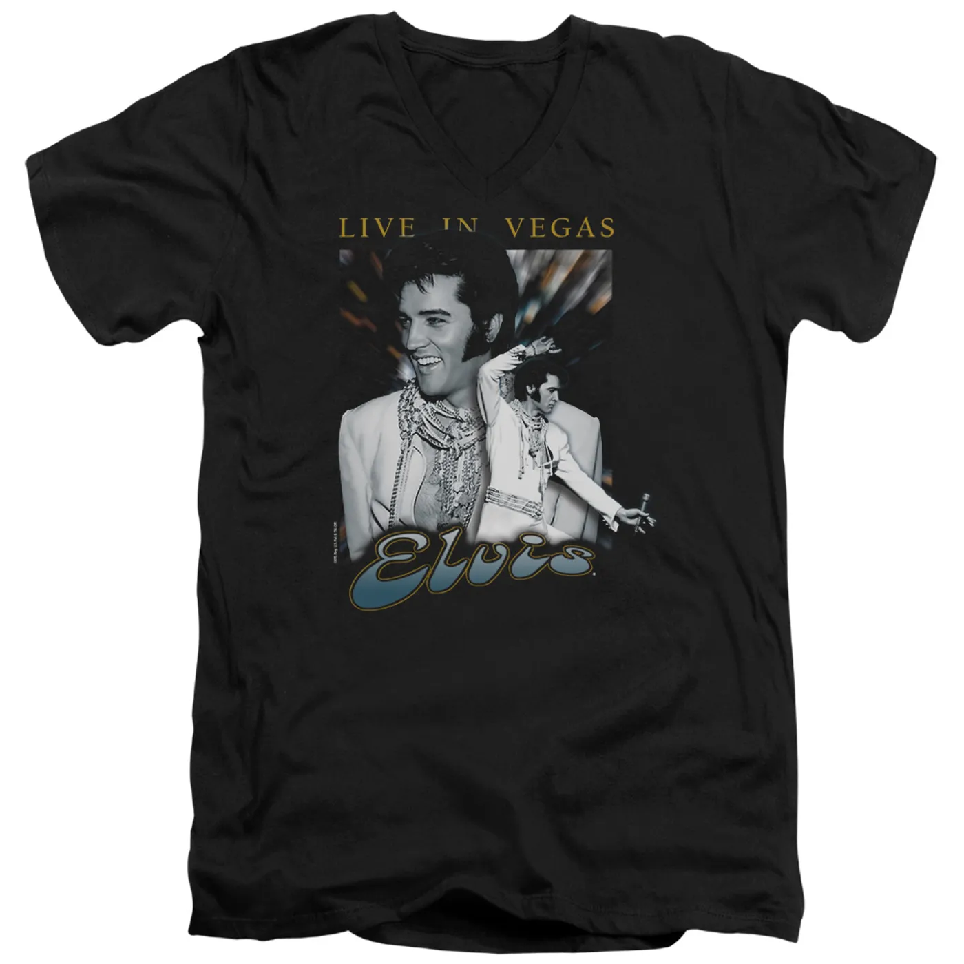 Elvis Presley T Shirt (Slim Fit) | LIVE IN VEGAS Slim-fit Tee