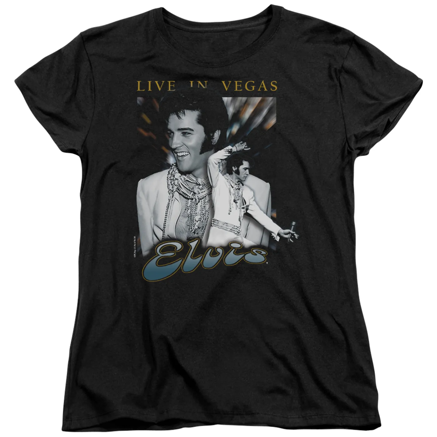 Elvis Presley Women's Shirt | LIVE IN VEGAS Ladies Tee