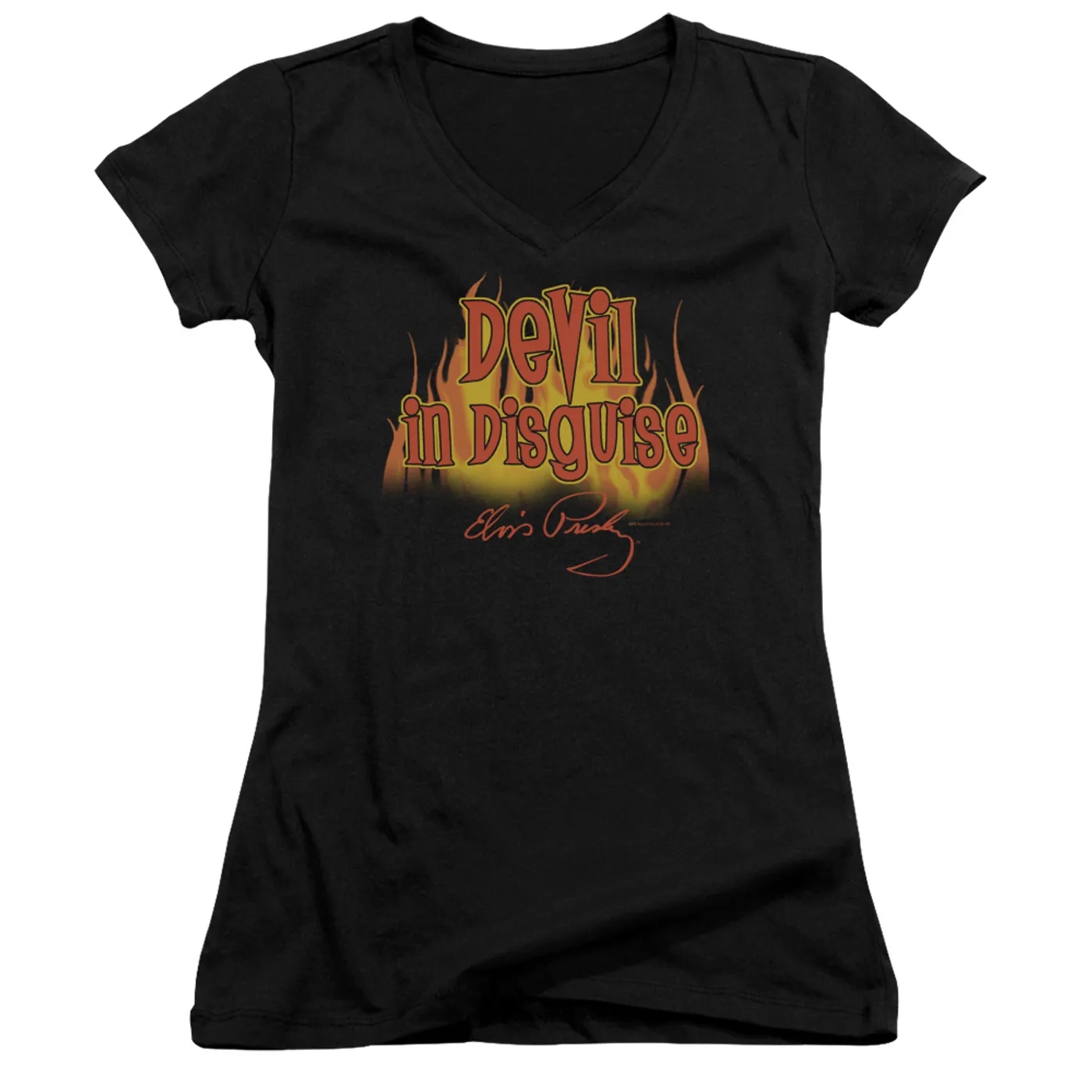 Elvis Presley Junior's V-Neck Shirt | DEVIL IN DISGUISE Junior's Tee