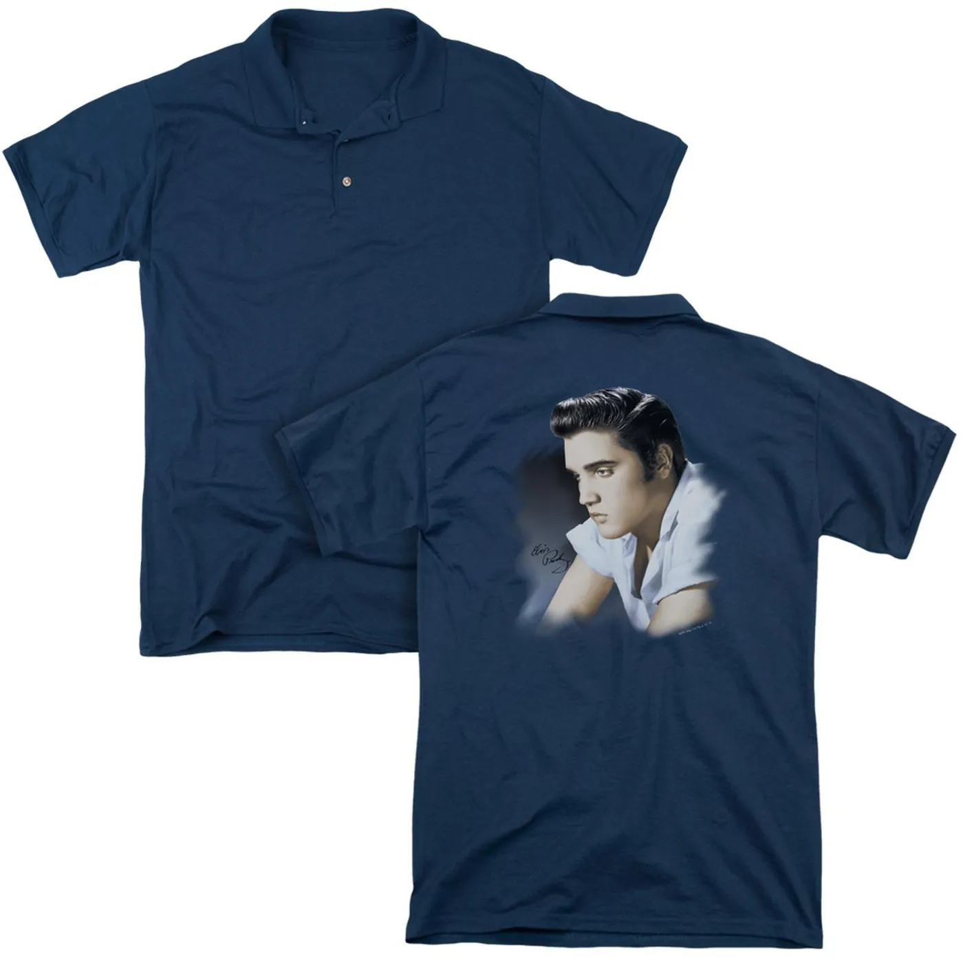 Elvis Presley BLUE PROFILE (BACK PRINT)
