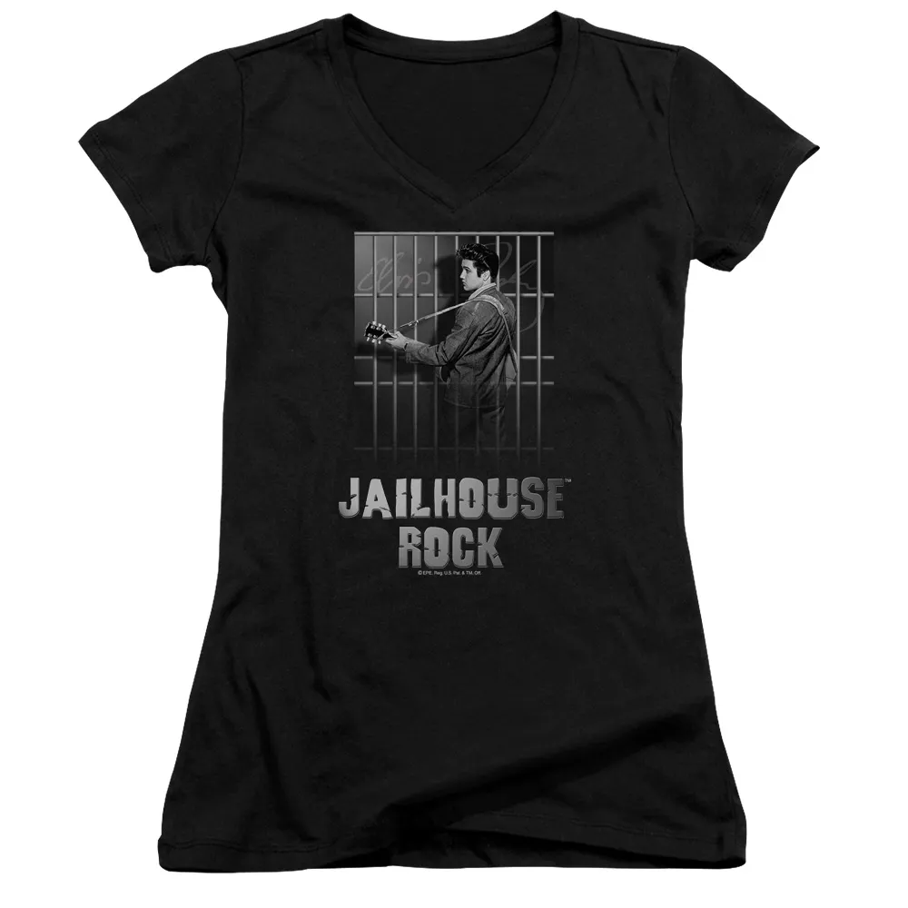 Junior's V-Neck Shirt | JAILHOUSE ROCK Junior's Tee