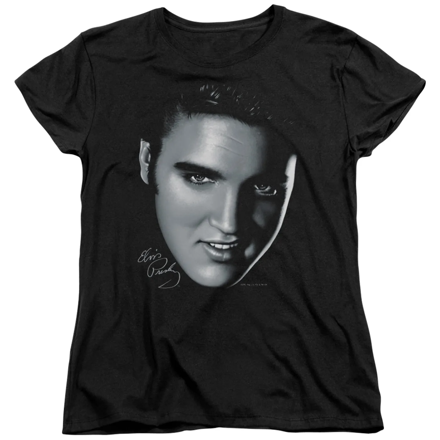 Elvis Presley Women's Shirt | BIG FACE Ladies Tee