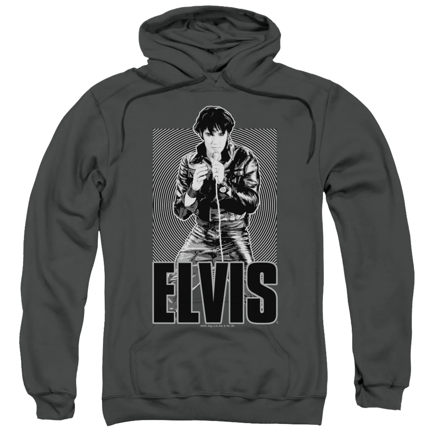 Elvis Presley Hoodie | LEATHER Pull-Over Sweatshirt