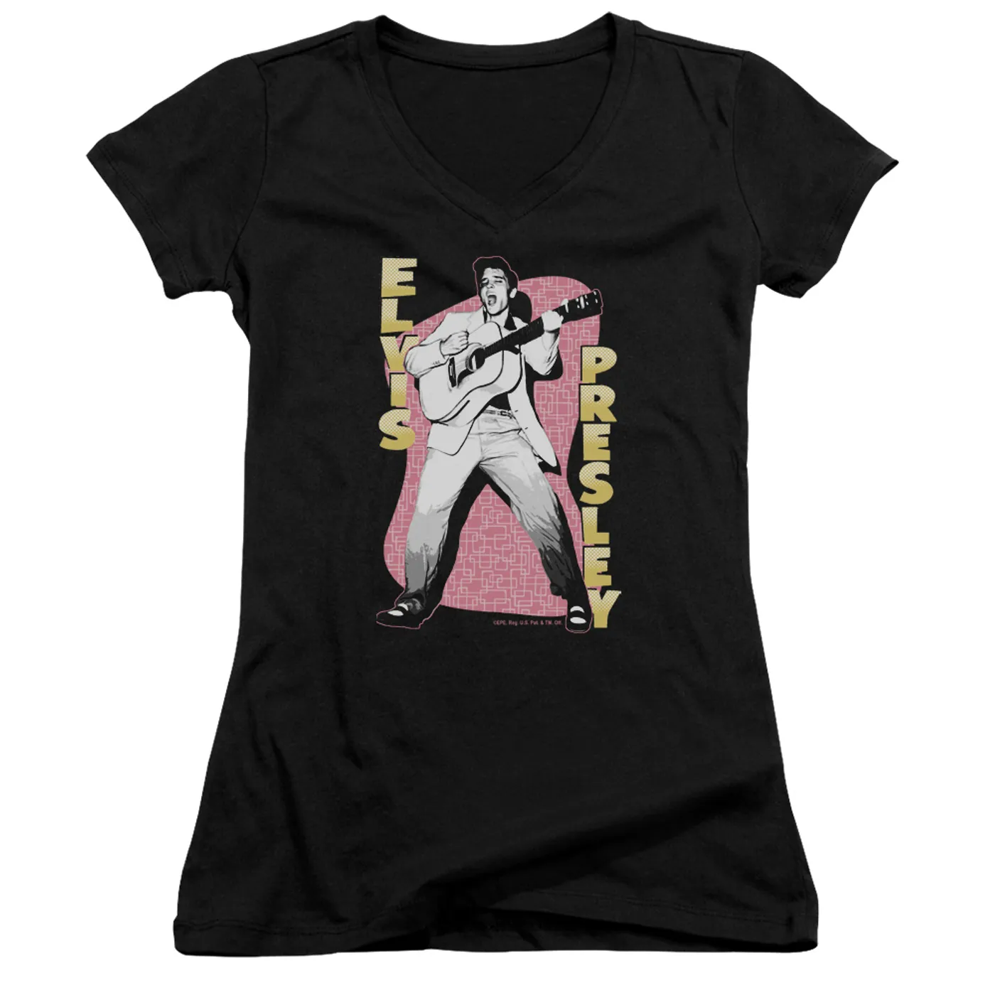 Elvis Presley Junior's V-Neck Shirt | PINK ROCK Junior's Tee