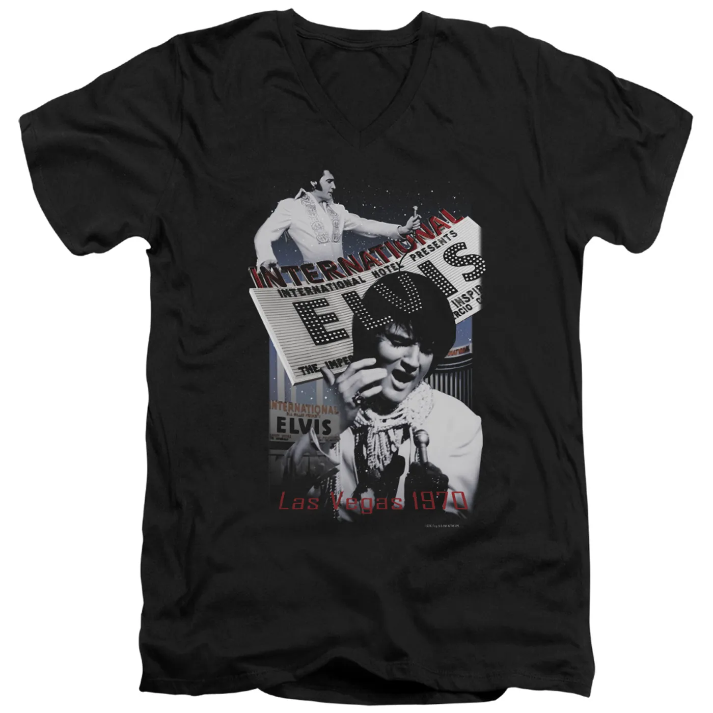 Elvis Presley T Shirt (Slim Fit) | INTERNATIONAL HOTEL Slim-fit Tee