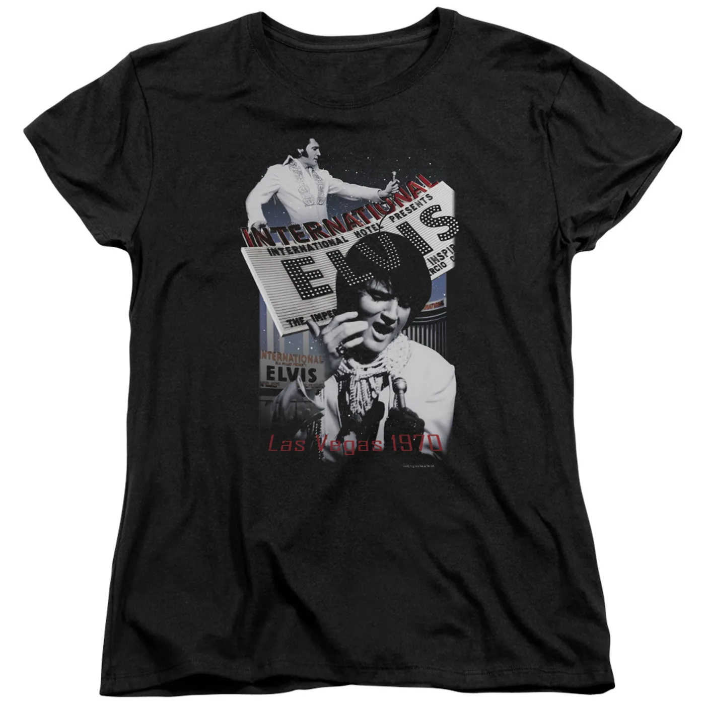 Elvis Presley Women's Shirt | INTERNATIONAL HOTEL Ladies Tee