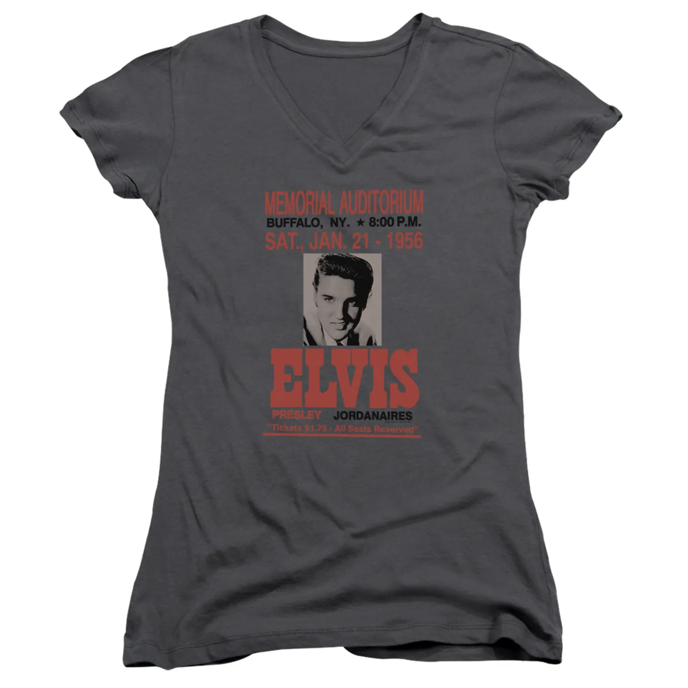 Elvis Presley Junior's V-Neck Shirt | BUFFALO 1956 Junior's Tee