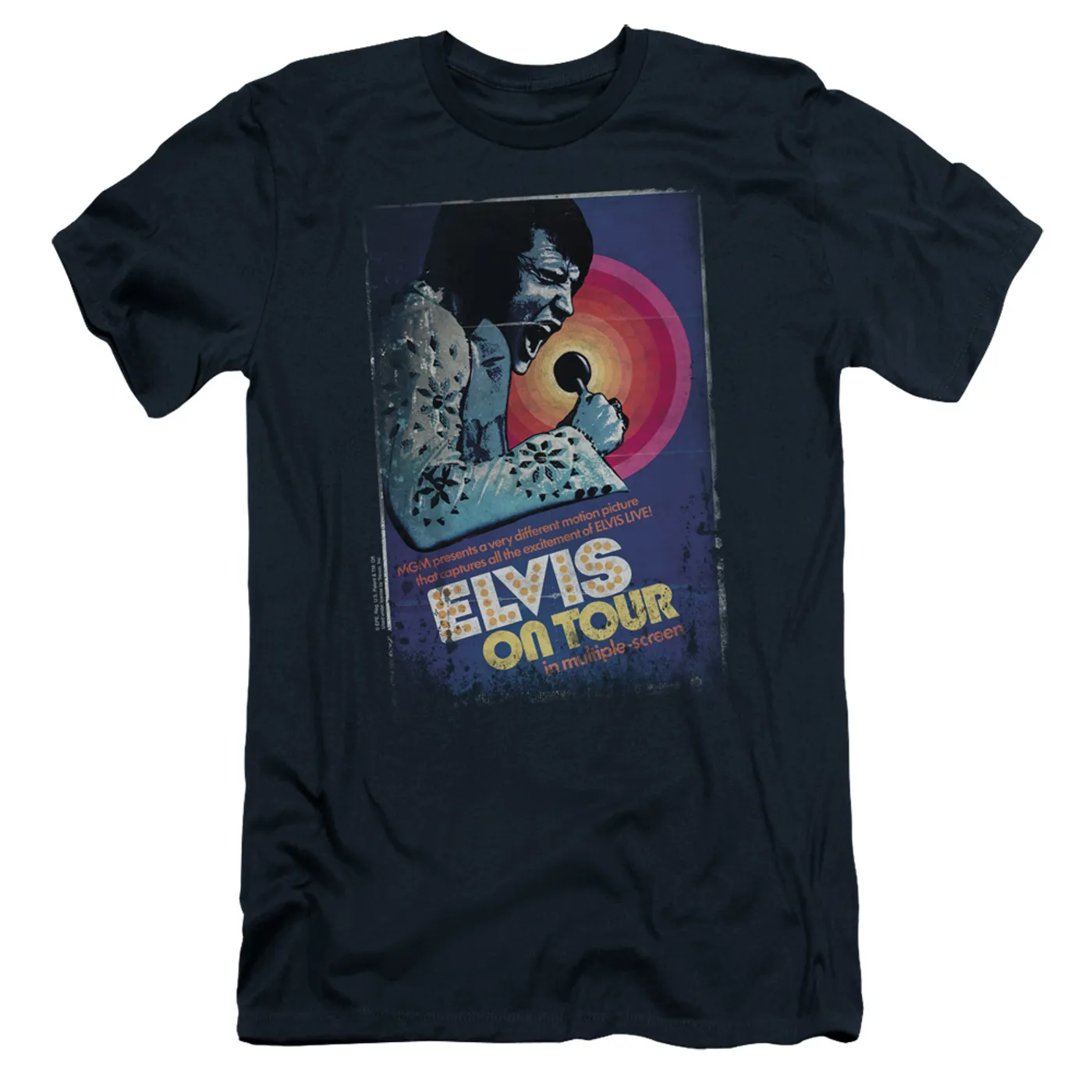 Elvis Presley Slim-Fit Shirt | ON TOUR POSTER Slim-Fit Tee