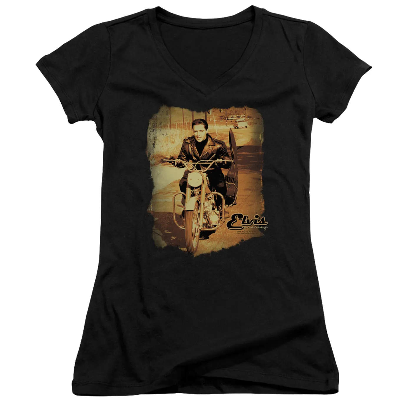 Elvis Presley Junior's V-Neck Shirt | HIT THE ROAD Junior's Tee
