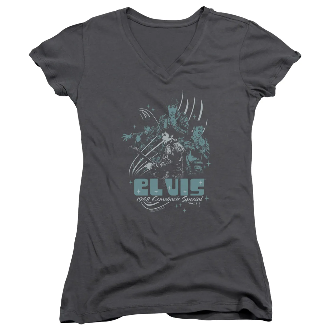 Elvis Presley Junior's V-Neck Shirt | 68 LEATHER Junior's Tee