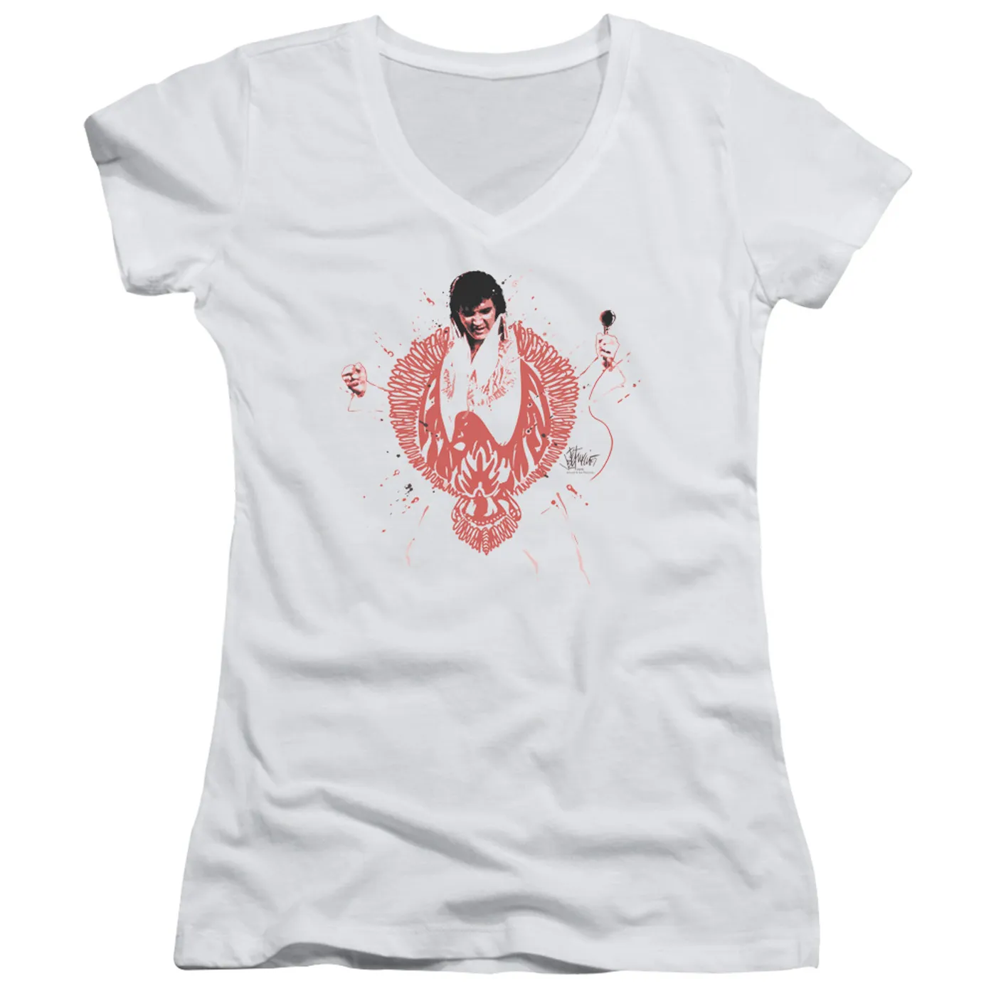 Elvis Presley Junior's V-Neck Shirt | RED PHEONIX Junior's Tee
