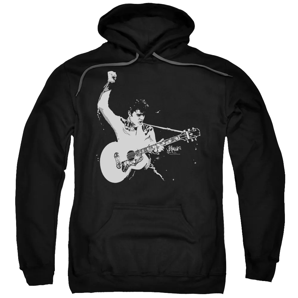 Hoodie | BLACK&WHITE GUITARMAN Pull-Over Sweatshirt